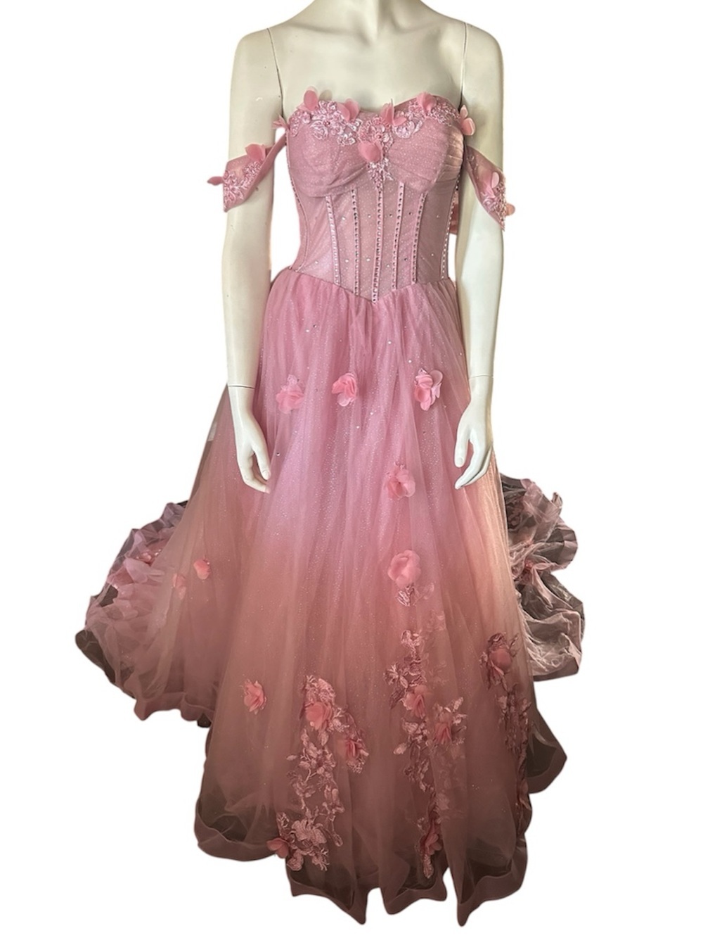 Warm Notices Quinceanera/Ball Gown Dusty Pink Size 8 NWT